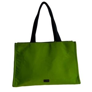 Frances VALENTINE Kate Spade "Kate" Green Nylon Shopper Tote Bag